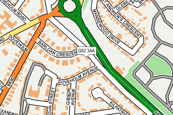 G82 3AA map - OS OpenMap – Local (Ordnance Survey)