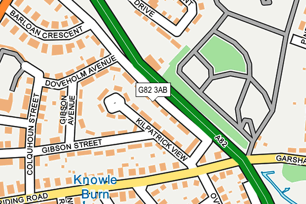 G82 3AB map - OS OpenMap – Local (Ordnance Survey)