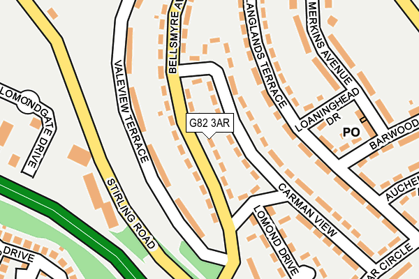G82 3AR map - OS OpenMap – Local (Ordnance Survey)