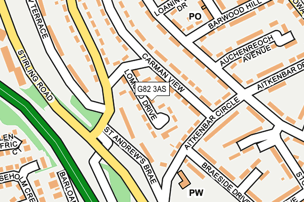 G82 3AS map - OS OpenMap – Local (Ordnance Survey)