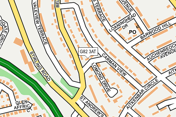 G82 3AT map - OS OpenMap – Local (Ordnance Survey)