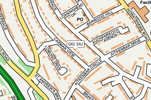 G82 3AU map - OS OpenMap – Local (Ordnance Survey)
