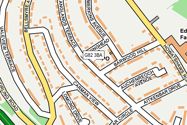 G82 3BA map - OS OpenMap – Local (Ordnance Survey)