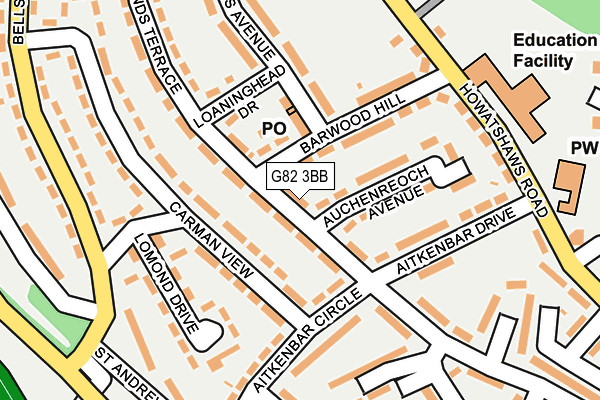 G82 3BB map - OS OpenMap – Local (Ordnance Survey)