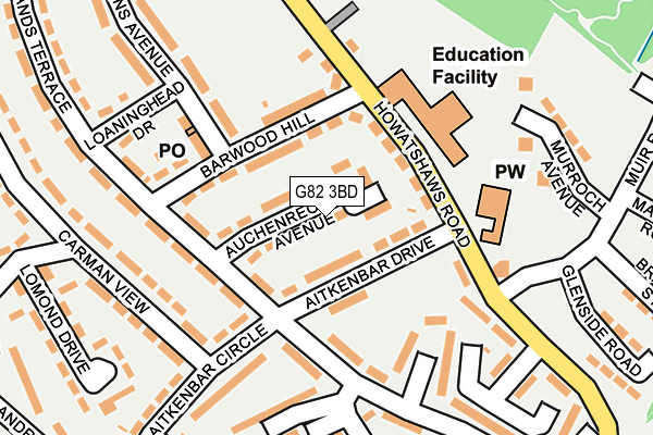 G82 3BD map - OS OpenMap – Local (Ordnance Survey)