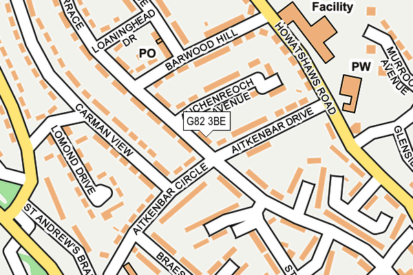 G82 3BE map - OS OpenMap – Local (Ordnance Survey)