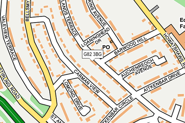G82 3BG map - OS OpenMap – Local (Ordnance Survey)