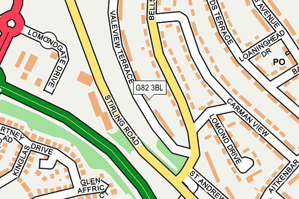 G82 3BL map - OS OpenMap – Local (Ordnance Survey)