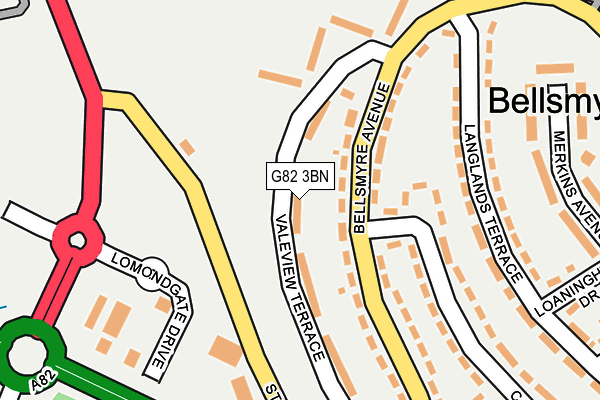 G82 3BN map - OS OpenMap – Local (Ordnance Survey)