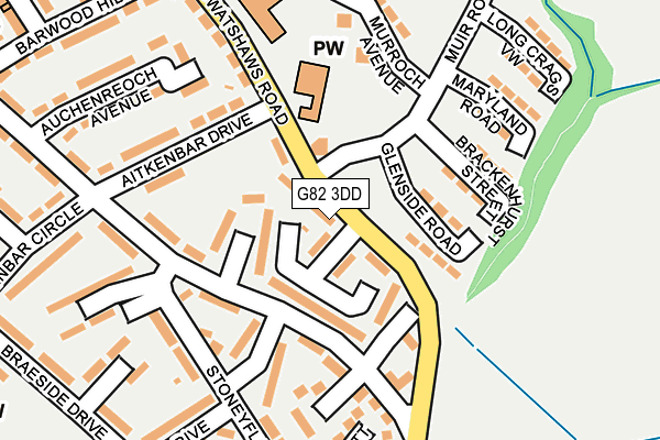G82 3DD map - OS OpenMap – Local (Ordnance Survey)