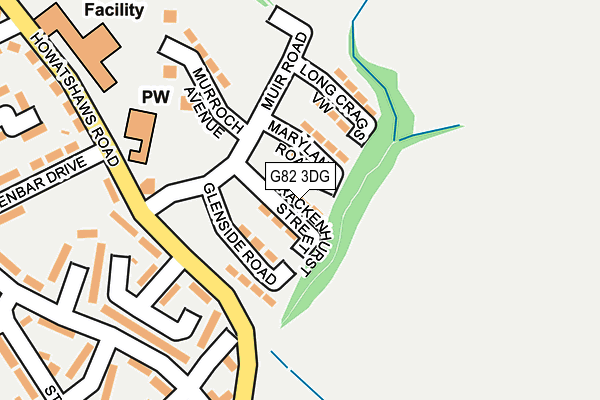 G82 3DG map - OS OpenMap – Local (Ordnance Survey)