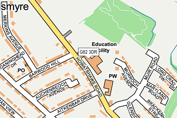 G82 3DR map - OS OpenMap – Local (Ordnance Survey)