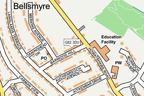 G82 3DU map - OS OpenMap – Local (Ordnance Survey)