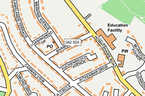G82 3DX map - OS OpenMap – Local (Ordnance Survey)