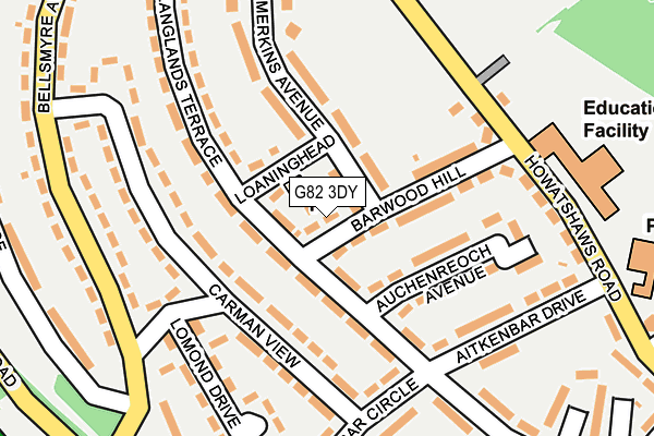 G82 3DY map - OS OpenMap – Local (Ordnance Survey)