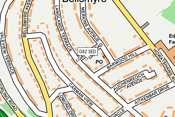 G82 3ED map - OS OpenMap – Local (Ordnance Survey)