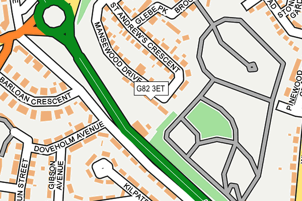 G82 3ET map - OS OpenMap – Local (Ordnance Survey)