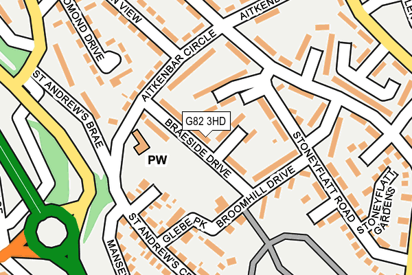 G82 3HD map - OS OpenMap – Local (Ordnance Survey)