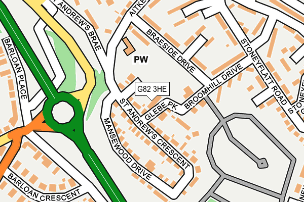 G82 3HE map - OS OpenMap – Local (Ordnance Survey)