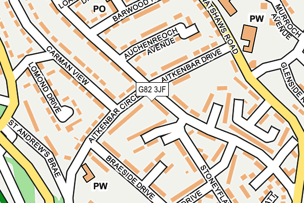 G82 3JF map - OS OpenMap – Local (Ordnance Survey)