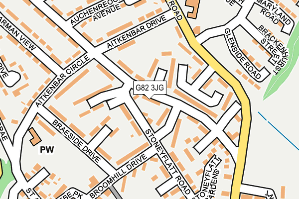 G82 3JG map - OS OpenMap – Local (Ordnance Survey)
