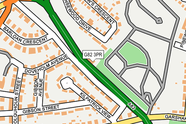 G82 3PR map - OS OpenMap – Local (Ordnance Survey)