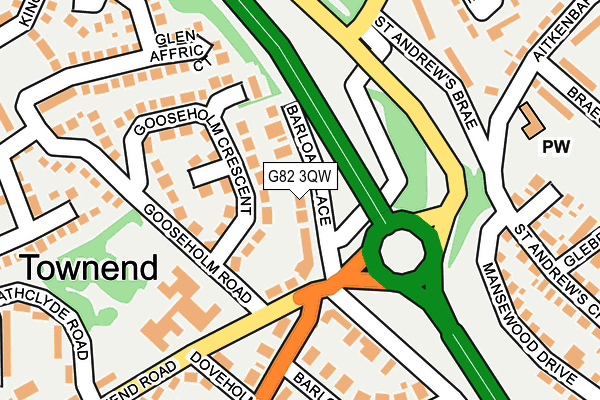 G82 3QW map - OS OpenMap – Local (Ordnance Survey)