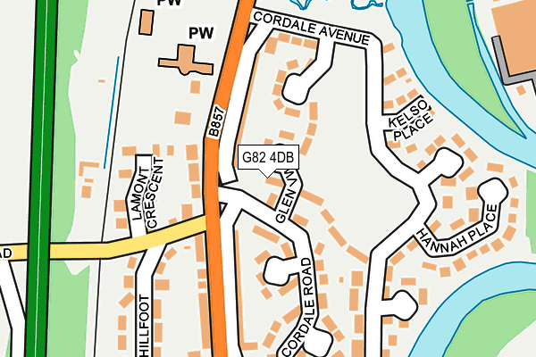 G82 4DB map - OS OpenMap – Local (Ordnance Survey)