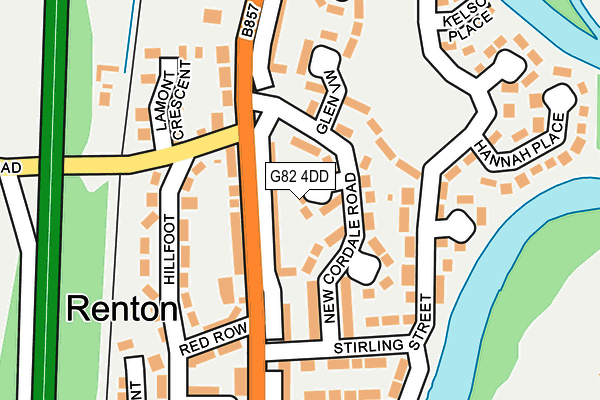 G82 4DD map - OS OpenMap – Local (Ordnance Survey)