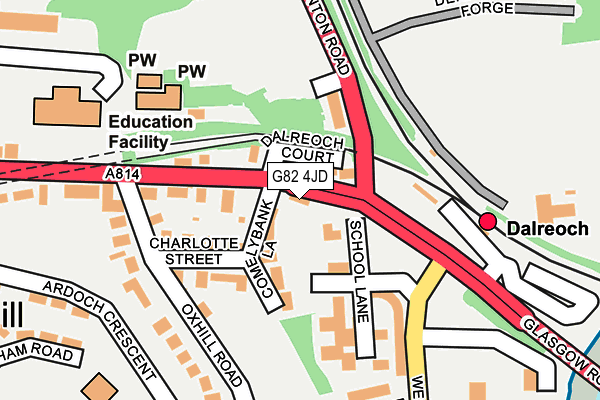 G82 4JD map - OS OpenMap – Local (Ordnance Survey)