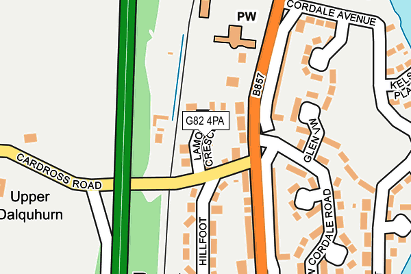 G82 4PA map - OS OpenMap – Local (Ordnance Survey)