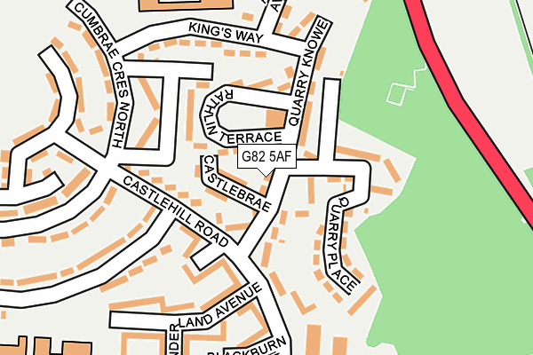 G82 5AF map - OS OpenMap – Local (Ordnance Survey)