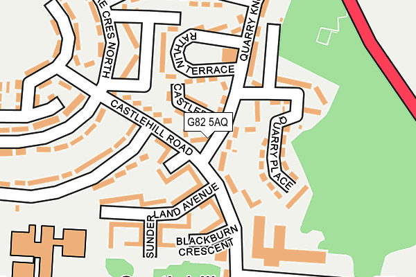 G82 5AQ map - OS OpenMap – Local (Ordnance Survey)
