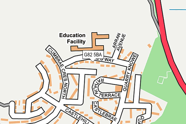 G82 5BA map - OS OpenMap – Local (Ordnance Survey)