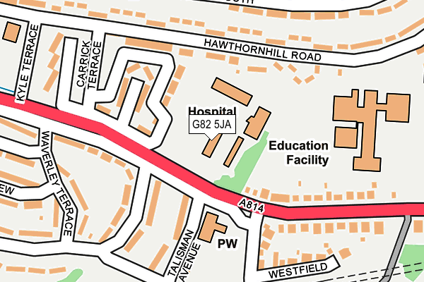 G82 5JA map - OS OpenMap – Local (Ordnance Survey)