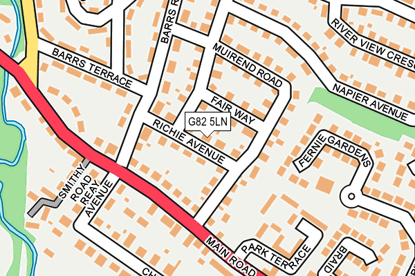 G82 5LN map - OS OpenMap – Local (Ordnance Survey)
