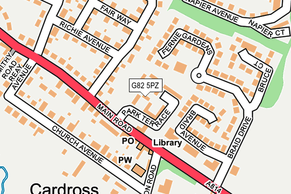 G82 5PZ map - OS OpenMap – Local (Ordnance Survey)