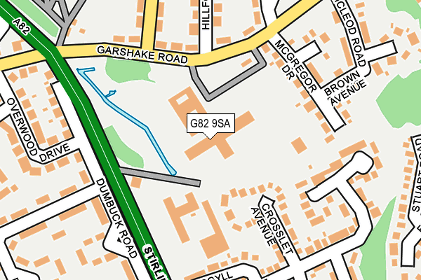 G82 9SA map - OS OpenMap – Local (Ordnance Survey)