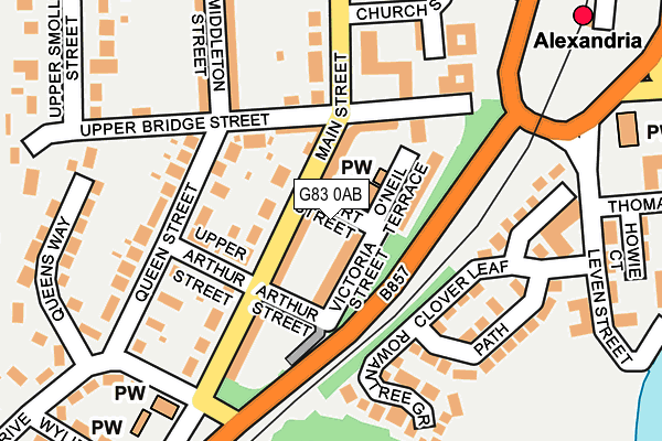 G83 0AB map - OS OpenMap – Local (Ordnance Survey)