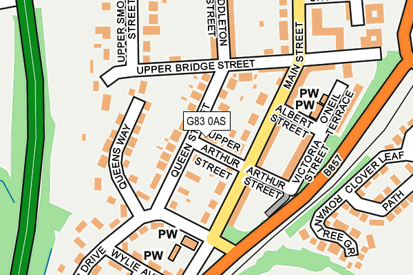 G83 0AS map - OS OpenMap – Local (Ordnance Survey)