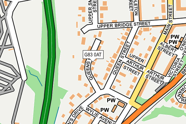 G83 0AT map - OS OpenMap – Local (Ordnance Survey)