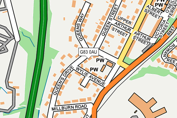 G83 0AU map - OS OpenMap – Local (Ordnance Survey)