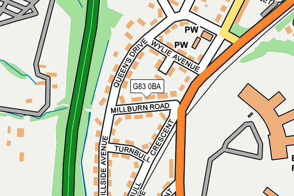 G83 0BA map - OS OpenMap – Local (Ordnance Survey)