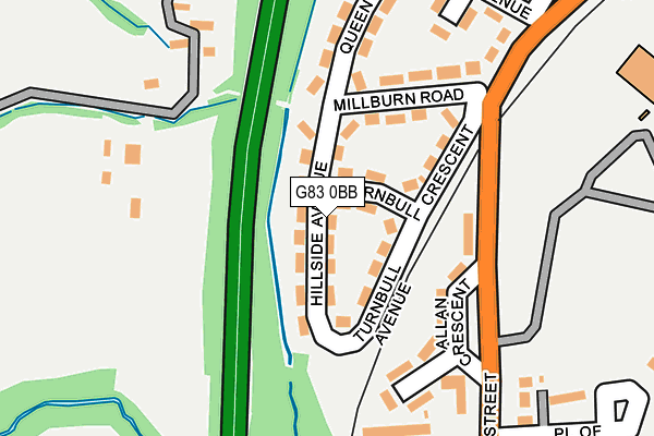 G83 0BB map - OS OpenMap – Local (Ordnance Survey)