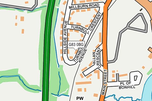 G83 0BG map - OS OpenMap – Local (Ordnance Survey)