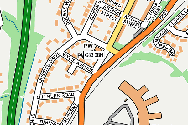 G83 0BN map - OS OpenMap – Local (Ordnance Survey)