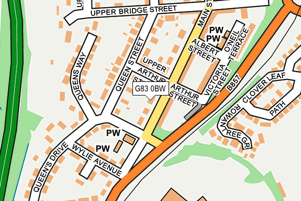 G83 0BW map - OS OpenMap – Local (Ordnance Survey)