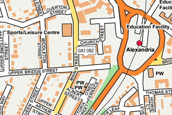 G83 0BZ map - OS OpenMap – Local (Ordnance Survey)