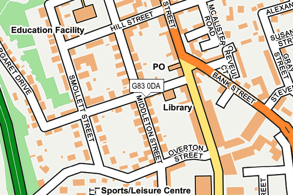 G83 0DA map - OS OpenMap – Local (Ordnance Survey)