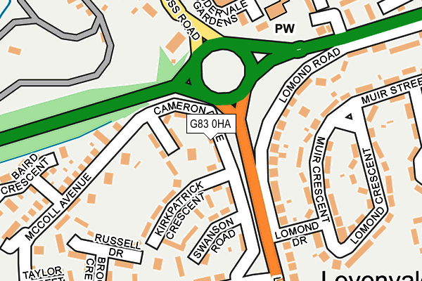 G83 0HA map - OS OpenMap – Local (Ordnance Survey)